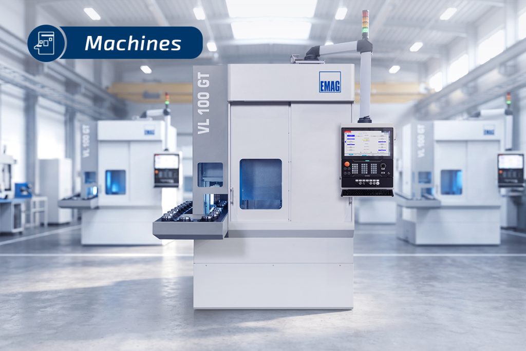 Vertical turning and grinding center for the precision machining of chucked components